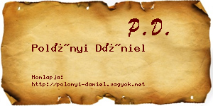 Polónyi Dániel névjegykártya